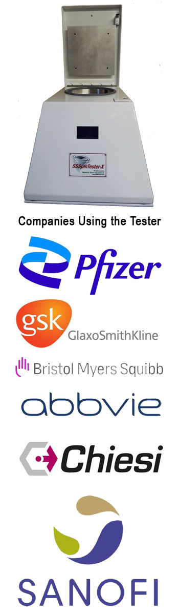Bulk material flow test, Particle properties test